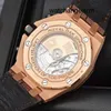 Наручные часы AP Celebrity Royal Oak Offshore Series Мужские часы Диаметр 42 мм Прецизионная сталь Розовое золото 18 карат Мужские роскошные часы для отдыха 26470OR.OO.A099CR01