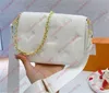 Designers women chain bag wallet on strap handbag bubblegram Shoulder Crossbody Tote Letter embroidery Hobo Purses lady PU Po che tte Vintage messenger Saddle bags