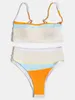 Women's Swimwear ZTVitality Print Buttons Sexy Bikinis 2024 Arrival Women Bikini Padded Bra Straps High Waist Swimsuit Brazilian S-L