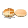 Dinnerware Japanese Style Bento Boxes Wood Lunch Box Portable Picnic Kids Students Container Kitchen Accessories