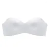 Bras Strapless Bra Without Steel Ring Thin And Compact Small Chest Anti Slip Glare Invisible