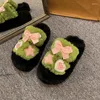 Slippers Cute Slipper For Women Girls Fashion Kawaii Fluffy Winter Warm Woman Lovely Red Heart House Funny Shoes