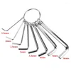 أدوات يدوية 8pcs/تعيين ألين مفتاح Lench Metric inch L Size Size Short Arm Tool Set سهلة حملها في محرك توصيل قطرة الجيب OTYCV