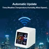 Настольные часы мини-телевизор Smart WiFi метеостанция часы для игрового украшения рабочего стола DIY милые GIF-анимации и электронный дисплей