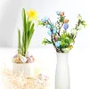 Party Decoration 2024 Easter Egg Tree Branch Colorful Diy Målning Flower Plant Decor Wedding Festival Supplies Home Vase