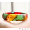 Bangle 1pc Natural Color Jade Bracelet Charm Jewellery Fashion Accessories Hand-Carved Gifts For Women Men 56-66mm