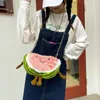 Taille Taschen Foufurieux Plüsch Frauen Tasche Mädchen Kette Messenger 2024 Lustige Wassermelone Crossbody Für Frauen Harajuku