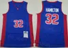 Retro basketchauncey Billups Jersey 1 man vintage Ben Wallace 30 Richard Hamilton 32 Isiah Thomas 11 Dennis Rodman 10 Grant Hill 33 Throwback broderi