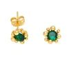 Stud Earrings Mini Clear Crystal Round Ear Studs For Women Girls Copper Cz Rhinestone Flower Gold Plated Jewelry Gifts Ersa239 Drop De Ot5Io