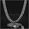 Girocolli Girocolli Collane Pendenti Gioielli Krkc Co Wholale Personalizzato Hip Hop Cuban Curb Link Uomo Miami Stainls Acciaio 14K 18K Placcato Oro Dh27V