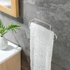 Handdukringar badrum akryl u -formade handdukstångshållare rack | Självhäftande handduk Rack Öppen handduksring för toaletter RVS Kitchens 240321