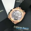 Знаменитые наручные часы AP Royal Oak Offshore Series 26420RO Новое керамическое кольцо из розового золота с хронографом Мужская мода Часы для отдыха Бизнес Спортивная техника