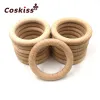 Necklaces Baby Teether Wood Teething Beads Beech Wooden Ring DIY Teethers Necklace