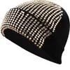 Bérets 2024 Fille Chaud Acrylique Chapeau Tricoté Diamant Artificiel Skullies Bonnets Chapeaux En Automne Hiver Femmes Hommes Strass