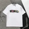 Camiseta de diseñador para hombre y mujer, jersey de verano con botón en el pecho, camiseta personalizada de algodón con estampado de letras, M-XXXL
