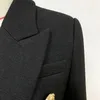 Garnitury damskie moda wiosna jesień kobiety o północy granatowe podwójne piersi Slim Blazer Office Lady Casual Kurtka płaszcza dziewczyna Ubranie Prezent Bla14