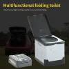 Tools Outdoor Portable Folding Toilet Reusable Strong Bearing Capacity Trash Can Storage Box For Camping Hiking Trips Beach