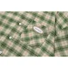 Mäns casual skjortor Green Plaid Flall