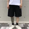 Man shorts sport sommar andas mens casual byxor trouse platt korta joggar outfit strandbottnar broderi budge sida randig asiatisk storlek m-5xl