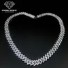 8-26 18Inch Solid S Sier 9K 10K 14K Gold 10Mm Moissanite Diamond Iced Out Cuban Chain Hip Hop Tennis Necklace For Men