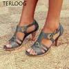 Stiefel High Heels Frauen Sandalen Sommerdesigner -Kleidruppschuhe 2022 Modepumpen Rome Plus Size 3543 Slides Women Shoes Party Mujer