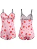 Survêtements pour femmes Feiyun's Love Print Sexy Camisole Combinaison Fun Lingerie Maison Vêtements 625 1UXQ