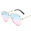 Lunettes de soleil de style rétro européen et américain, lunettes crapaud à double faisceau, lunettes de soleil pour hommes et femmes, lunettes de soleil tendance