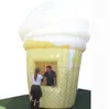 Customized Summer Advertising inflatable ice cream cone truck cold drink Oxford fabric concession stand booth tent