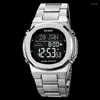 Armbanduhren SKMEI Mode Sport Wasserdichte Stahl Elektronische Mann Armbanduhr Luxus Digitale Männer Uhren Countdown-Uhr Reloj Masculino 2036
