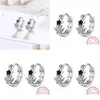 Hoop Huggie Earrings 925 Sterling Sier Star-Shaped Stackable Star Cz Ear Buckles For Women Girls Fine Jewelry Diy Gifts Bse979 Drop De Otxgm