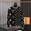 Herrtröjor Designer Designer Luxury Jacket Sweater Autumn/Winter Round Neck Letter Jacquard Slim Fit Culture Hoodie Pullover Knit Personlig tjock RWE5 3QKH