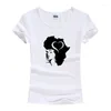 Women's T Shirts Black African Women Printed Shirt Summer Fashion Short Sleeve T-shirt Harajuku rolig Afrika Map Camiseta Femenina Tee Tops