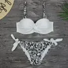 Maillots de bain pour femmes Ins 2024 Haute qualité Sexy Bikini Blanc Bretelles Floral Dentelle Maillot De Bain Costume De Plage