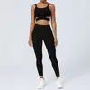 Aktive Sets Cloud Feeling Ribbed Yoga Anzug für Frauen Sportler Overalls zweiteilige Fitness Running Unterwäsche Hosen Sportswear