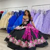 Mexican Black Quinceanera Dresses Charro 2024 Colorful Appliques Vestidos De Xv Anos Off Shoulders Sweet 16 Dress Debutante 15 Vestido De Para Fifteen Birthday Gown