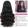 Vücut dalgası tam dantel peruk insan saçı önceden koparılmış 13x4 13x6 hd şeffaf dantel frontal peruk brezilya saç perukları siyah kadınlar için