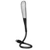 Bordslampor USB LED-ljus Portable Touch-Switch för datortangentbord PC Notebook Reading Light (Black)