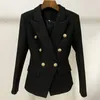 Abiti da donna Moda Primavera Autunno Donna Midnight Navy Doppiopetto Slim Blazer Office Lady Giacca casual Cappotto Vestiti per ragazza Regalo Bla14