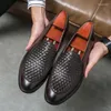 Chaussures décontractées mocassins pour hommes marron respirant Slip-On de mode Zapato Para Hombre