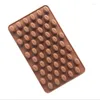 Moldes de cozimento JX-LCLYL 55-cavidade Mini Coffee Bean Silicone Mold Chocolate Biscoito Bolo Decoração Molde