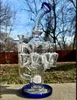Recycleur de verre épais Dab Rigs Narguilés Bongs d'eau en verre épais Gravity Bong Bubbler Accessoire de fumer Pipes à eau avec bol de 14 mm
