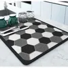 Tapis de table 1 pièces noir blanc grand napperon coton lin tissu tapis tapis de salle à manger napperons manteau accessoires de cuisine individuels 50X60 cm
