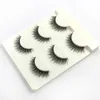 3D-02 Natural Slim Style 3D false eyelashes Fashionable nude makeup Handmade eyelash three pair set