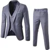 Herrenanzüge 2024Herren Blazer 3 Stück Sets Hochzeit Elegant Formal 2 Business Luxus Volle Weste Hosen Mäntel Klassische Jacken