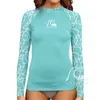 Women's Swimwear SPELISPOS Long Sleeve Sports Surfing Suit UV Protection Water Tight Swimming High-Elastic Diving Tops