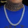 Wholesale Fine Jewelry 5A Cubic Zircon 14K Gold Plated Sterling Sier 2Rows Cz Iced Out Cuban Link Chain