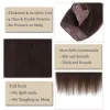 Pièce cachée pince à fil dans les cheveux mettre en évidence brun réel Remy Halo Extension de cheveux cheveux humains ligne de poisson Extensions de cheveux échantillon de cheveux humains