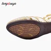 Dance Shoes Ballroom Dancing For Women Latin Woman Outdoor Rubber Soles Closed Toe High Heels 3.5/5.5cm Sandals