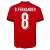 2024 Euro Portekizler Fan Oyuncu Versiyonu Erkekler Çocuk Futbol Kitleri Ronaldos Ana Sayfa Camisa de Futebol B.Fernandes R. Leao Joao Felix Bernardo G.Ramos Cr7s Futbol Formaları