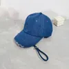 Casquettes de créateurs déchirées Denim Summer Ball Cap Corde Casquette réglable Luxe Beach Hat